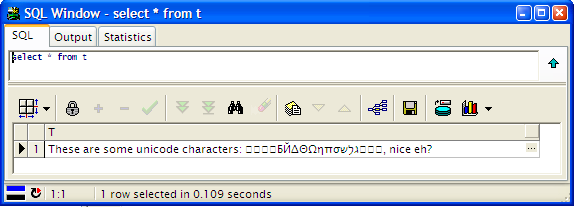 PL/SQL Developer select; extracts UTF-8 characters, displays fine
